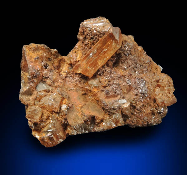 Topaz var. Imperial Topaz in laterite from Ouro Preto, Minas Gerais, Brazil