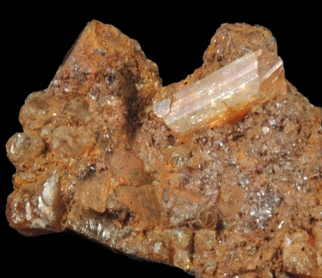 Topaz var. Imperial Topaz in laterite from Ouro Preto, Minas Gerais, Brazil