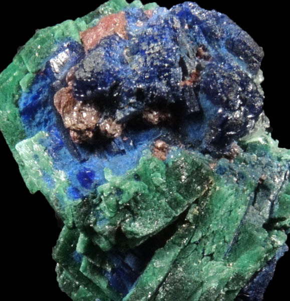 Azurite and Malachite pseudomorphs after Azurite from Blinman, North Flinders Range, South Australia, Australia