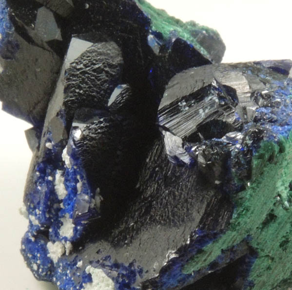 Azurite over Malachite from Milpillas Mine, Cuitaca, Sonora, Mexico