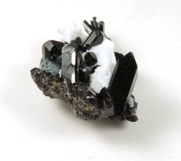 Neptunite in Natrolite from Benitoite Gem Mine, New Idria District, San Benito County, California