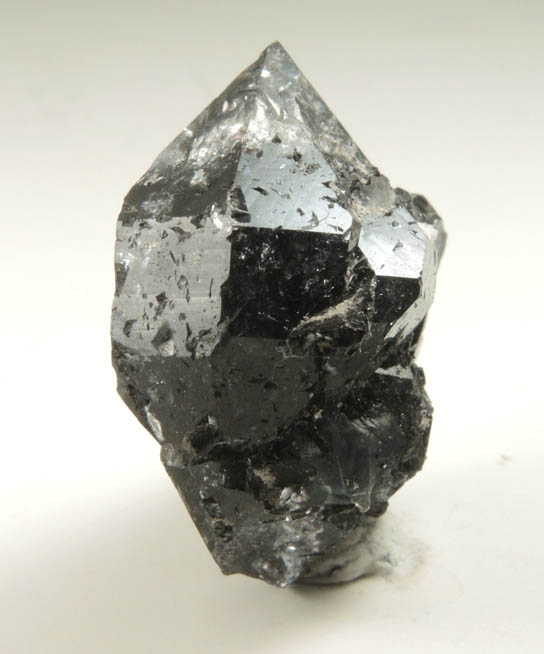 Quartz var. Black Herkimer Diamonds with black hydrocarbon inclusions from Hickory Hill Diamond Diggings, Fonda, Montgomery County, New York