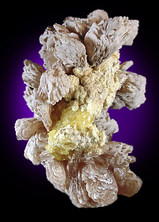 Barite, Sulfur, Celestine from Machow sulfur mine, near Tarnobrzeg, Poland