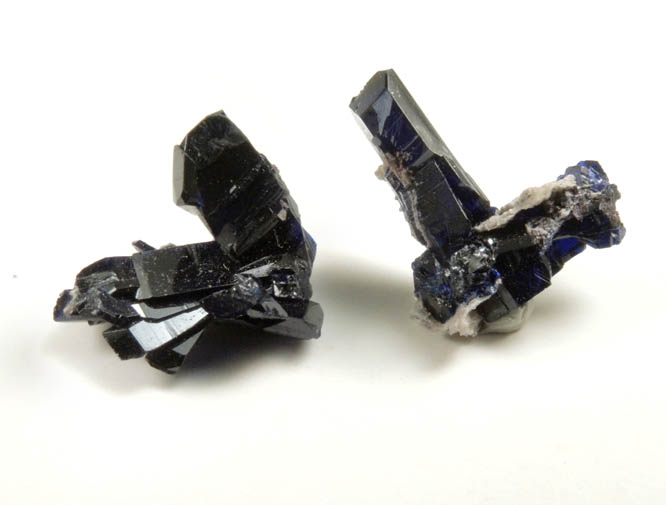 Azurite (2 small clusters) from Kerrouchene, Moyen (Middle) Atlas Mountains, Khnifra Province, Morocco