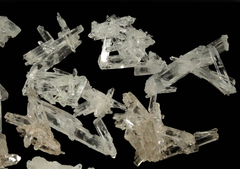 Quartz (14 small crystal clusters) from Jeffrey Quarry, near North Little Rock, Pulaski County, Arkansas