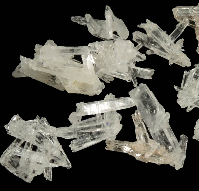 Quartz (14 small crystal clusters) from Jeffrey Quarry, near North Little Rock, Pulaski County, Arkansas