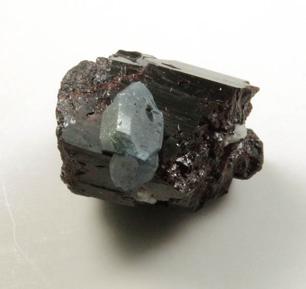 Benitoite on Neptunite from Benitoite Gem Mine, New Idria District, San Benito County, California (Type Locality for Benitoite)