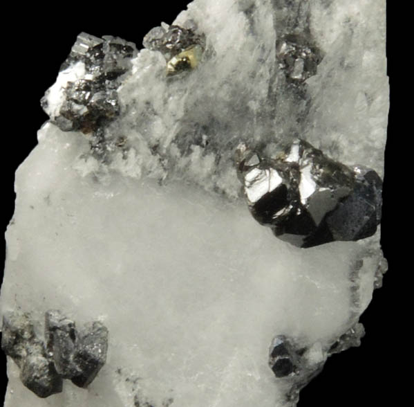 Tennantite-Tetrahedrite on Calcite from El Cobre Mine, Concepcion del Oro, Zacatecas, Mexico