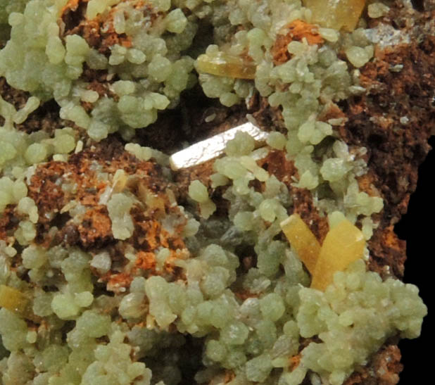 Mimetite with Wulfenite from Mina Ojuela, Mapimi, Durango, Mexico