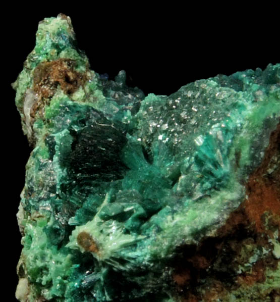 Malachite and Azurite from Ondrick Quarry, Granby, Hampshire County, Massachusetts