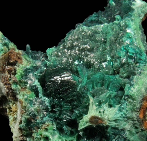 Malachite and Azurite from Ondrick Quarry, Granby, Hampshire County, Massachusetts