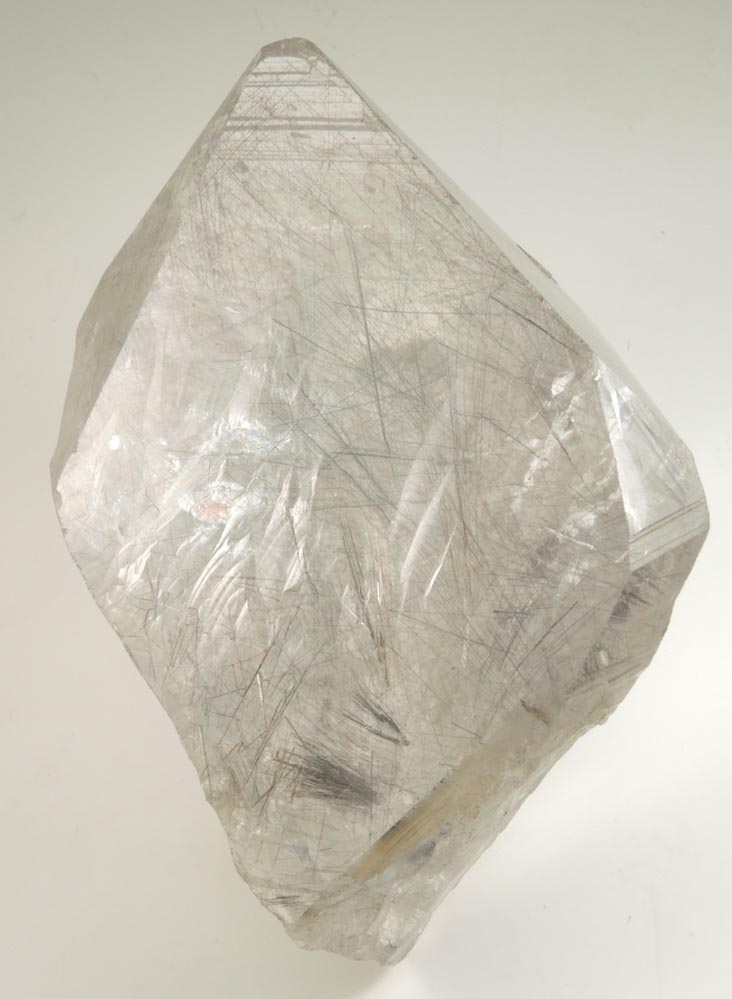 Rutile in Quartz (floater crystal) from St. Gotthard Massif, Ticino, Switzerland