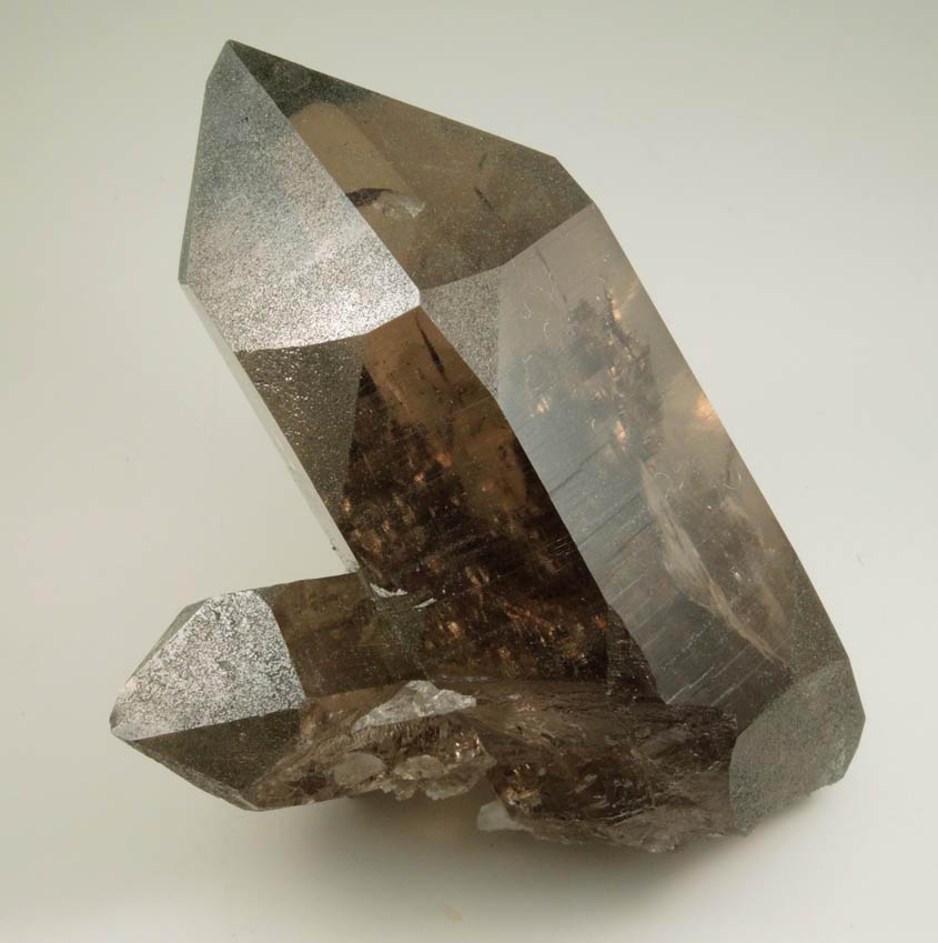 Quartz var. Smoky Quartz (Dauphin twin) from Galenstock, Valais, Switzerland