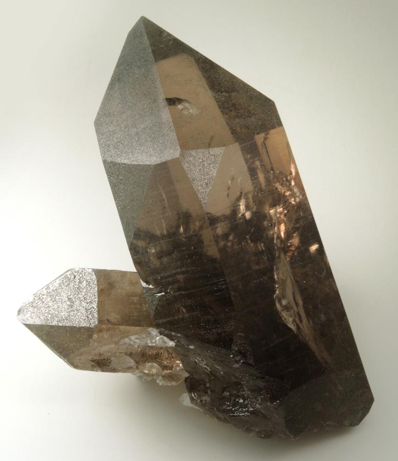 Quartz var. Smoky Quartz (Dauphin twin) from Galenstock, Valais, Switzerland