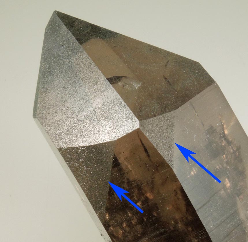 Quartz var. Smoky Quartz (Dauphin twin) from Galenstock, Valais, Switzerland