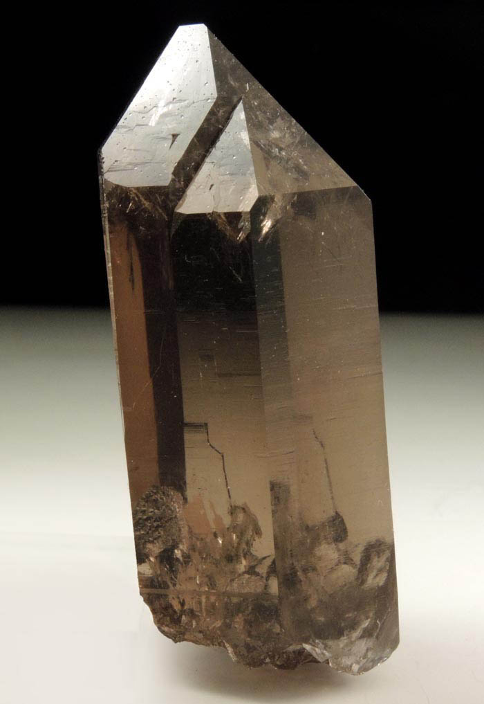 Quartz var. Smoky Quartz (Dauphin twin) from Galenstock, Valais, Switzerland