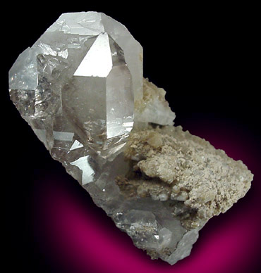 Quartz var. Smoky and Cookeite from Harvard Quarry, Noyes Mountain, Greenwood, Oxford County, Maine