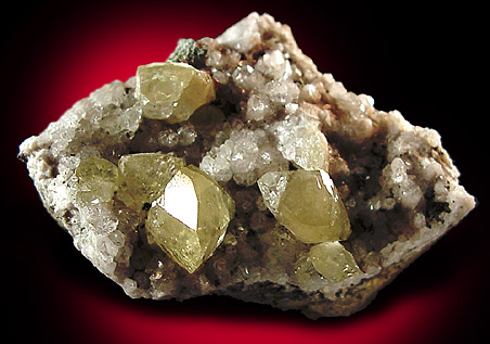 Datolite on Quartz and Calcite from Upper New Street Quarry, Paterson, Passaic County, New Jersey