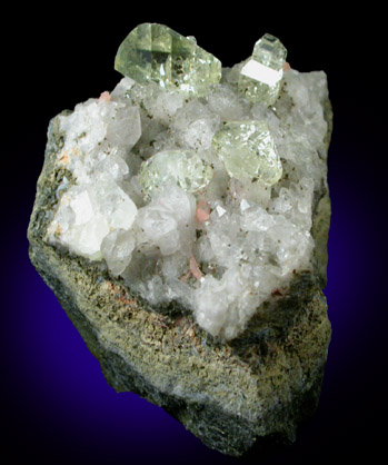 Datolite on Quartz with Calcite from Upper New Street Quarry, Paterson, Passaic County, New Jersey