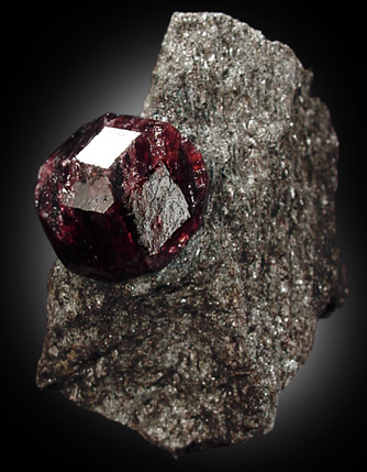 Almandine Garnet from Garnet Ledge, east shore of Stikine River Delta, 11 km north of Wrangell, Alaska