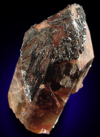 Goethite on Smoky Quartz from Crystal Peak area, 6.5 km northeast of Lake George, Park-Teller Counties, Colorado