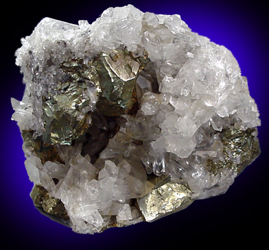 Chalcopyrite on Quartz from Ellenville, Ulster County, New York