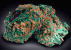 Cerussite on Malachite from 79 Mine, Banner District, near Hayden, Gila County, Arizona