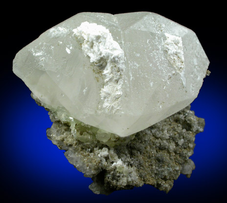 Calcite (twinned crystals) with Laumontite from Prospect Park Quarry, Prospect Park, Passaic County, New Jersey