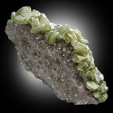 Datolite on Quartz from Prospect Park Quarry, Prospect Park, Passaic County, New Jersey