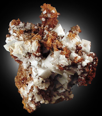 Calcite and Hemimorphite from Mina Ojuela, Mapimi, Durango, Mexico