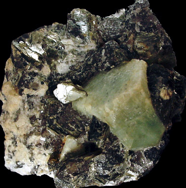 Beryl in Smoky Quartz from Howe No. 1 Quarry, South Glastonbury, Connecticut