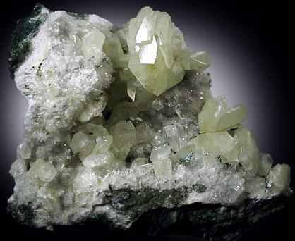 Datolite on Quartz from Prospect Park Quarry, Prospect Park, Passaic County, New Jersey