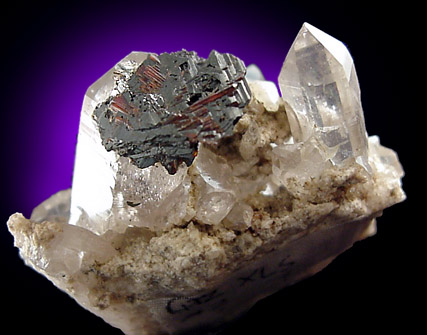 Hematite and Rutile on Quartz from Ouro Preto, Minas Gerais, Brazil