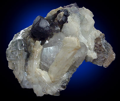 Fluorite on Quartz from Strickland Quarry, Collins Hill, Portland, Middlesex County, Connecticut