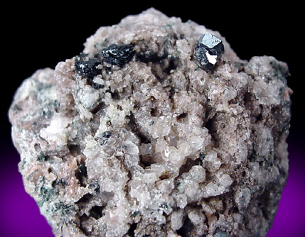 Hematite on Analcime from Two Islands, Nova Scotia, Canada