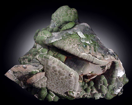 Mottramite and Calcite from Tsumeb Mine, Otavi-Bergland District, Oshikoto, Namibia