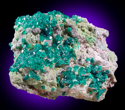 Dioptase with Wulfenite from Otavi, Namibia