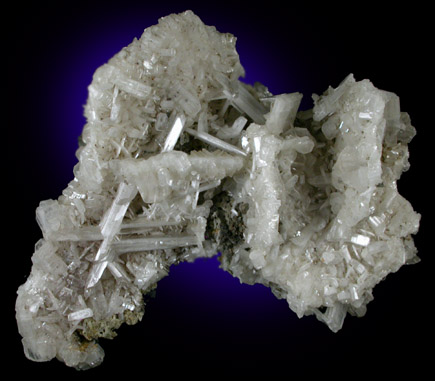 Cerussite on Calcite from Tsumeb Mine, Otavi-Bergland District, Oshikoto, Namibia