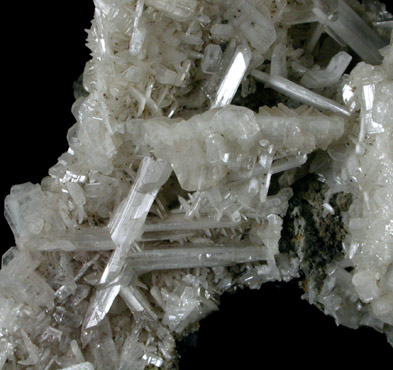 Cerussite on Calcite from Tsumeb Mine, Otavi-Bergland District, Oshikoto, Namibia