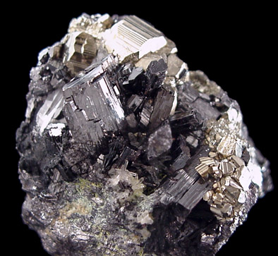 Enargite with Pyrite and Quartz from Colusa Mine, Butte Mining District, Summit Valley, Silver Bow County, Montana