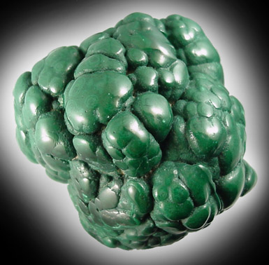 Malachite from Kolwezi Mining District, 240 km WNW of  Lubumbashi, Katanga Copperbelt, Lualaba Province, Democratic Republic of the Congo