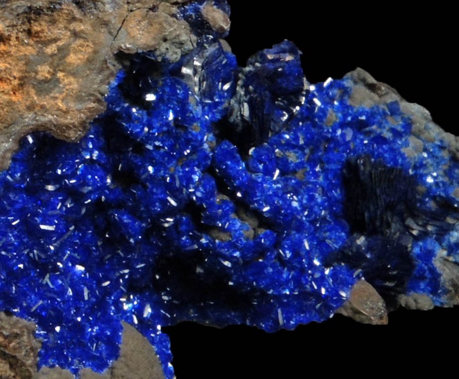 Azurite from Morenci Mine, 4750' Level, Lone Star Area, Clifton District, Greenlee County, Arizona