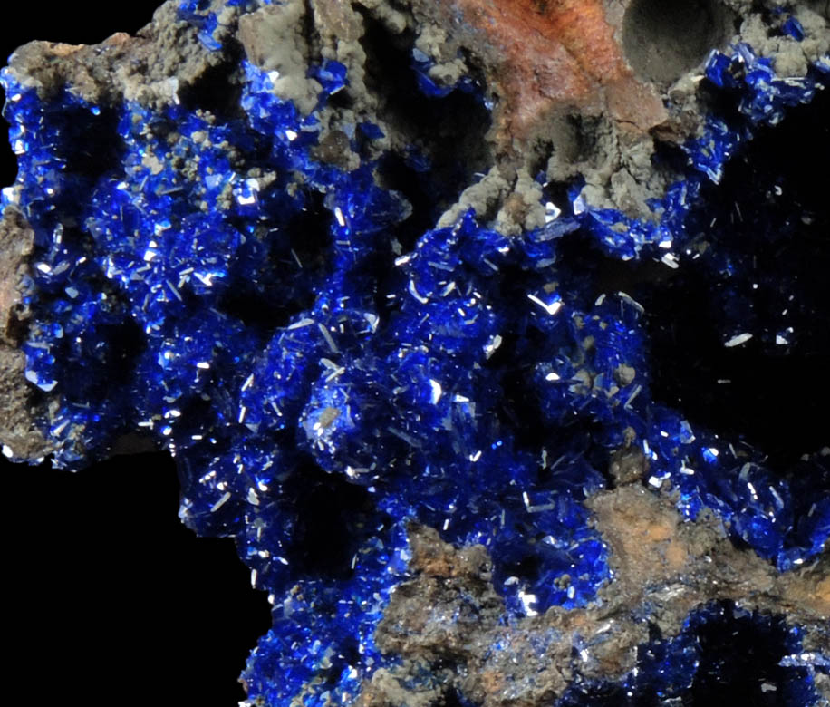 Azurite from Morenci Mine, 4750' Level, Lone Star Area, Clifton District, Greenlee County, Arizona