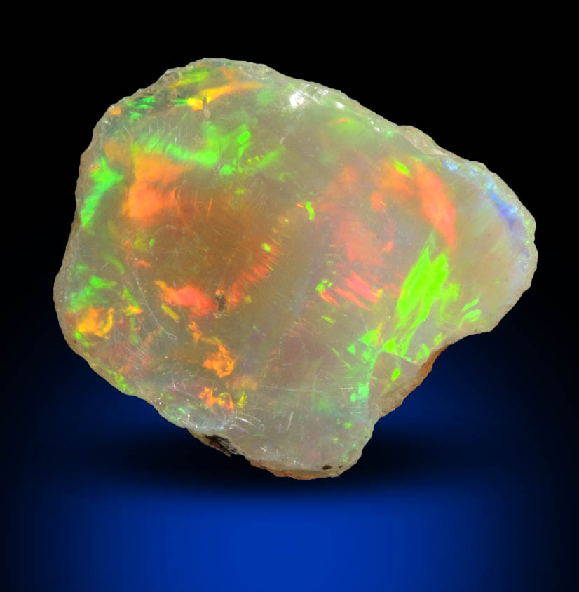 Opal (Precious Opal) from near Mezezo, Shewa (also Shoa or Showa) Plateau, Amhara, Ethiopia