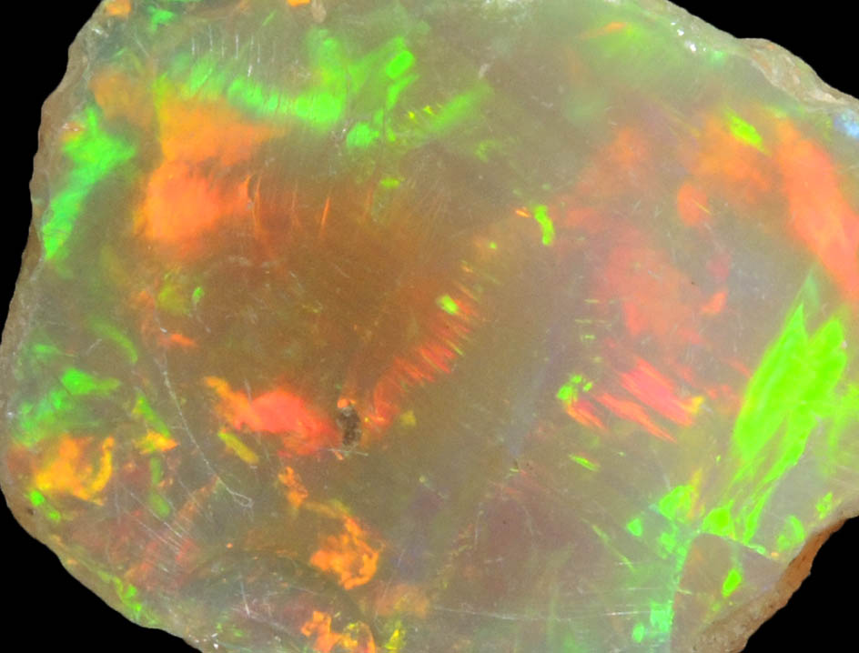 Opal (Precious Opal) from near Mezezo, Shewa (also Shoa or Showa) Plateau, Amhara, Ethiopia