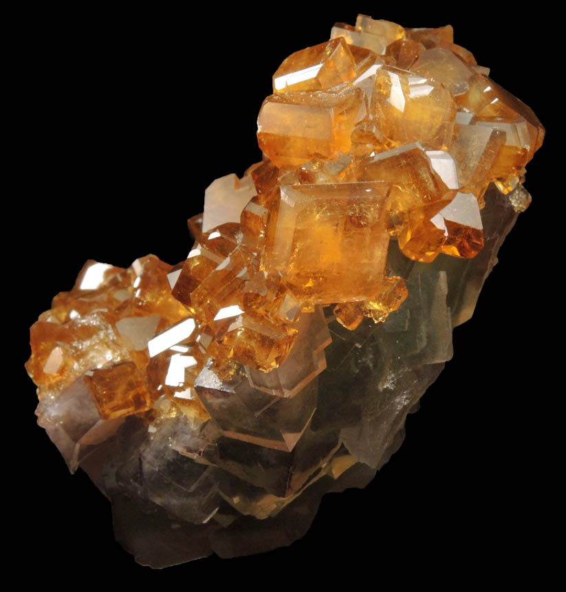 Barite over Fluorite from Xiefang Mine, Ruijin, Jiangxi, China