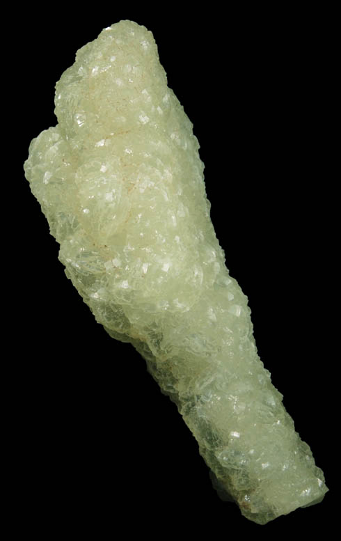 Prehnite pseudomorphs after Glauberite (snake-head habit) with Laumontite from UBC Quarry, Clifton, Passaic County, New Jersey