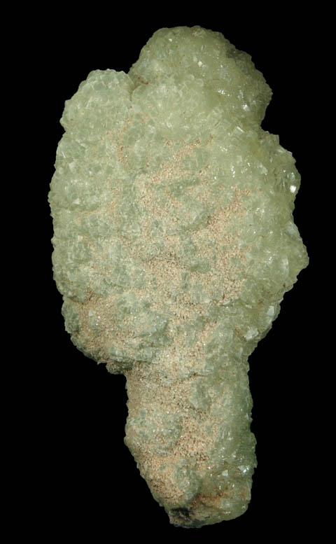 Prehnite pseudomorphs after Glauberite (snake-head habit) with Laumontite from UBC Quarry, Clifton, Passaic County, New Jersey