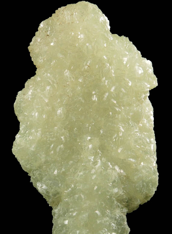 Prehnite pseudomorphs after Glauberite (snake-head habit) with Laumontite from UBC Quarry, Clifton, Passaic County, New Jersey