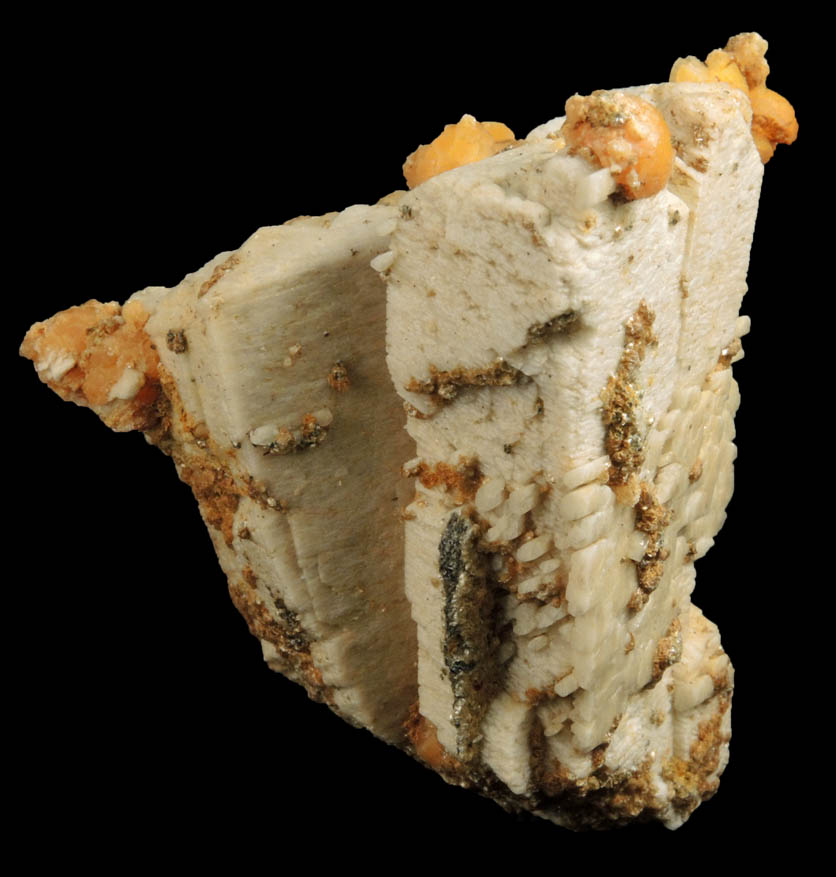 Stellerite on Feldspar from La Mancuerna, Tatatila, Veracruz, Mexico